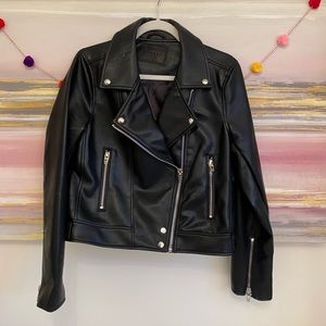 BLANK NYC faux leather moto jacket